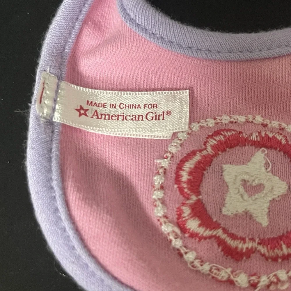 American Girl Items Set Hanger, Bottles, Cheer Top, Bib